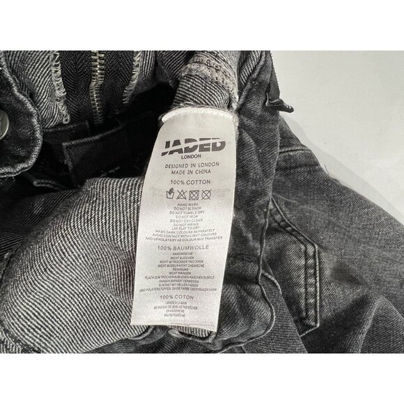 Jaded London Liberty 2 in 1 Detachable Denim Midi Dress in Black - Picture 7 of 7